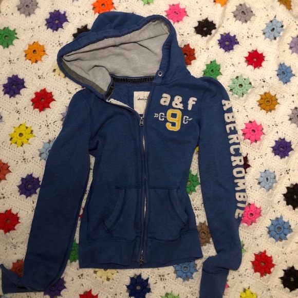 Abercrombie kids blue zip-up hoodie, L - Picture 2 of 6